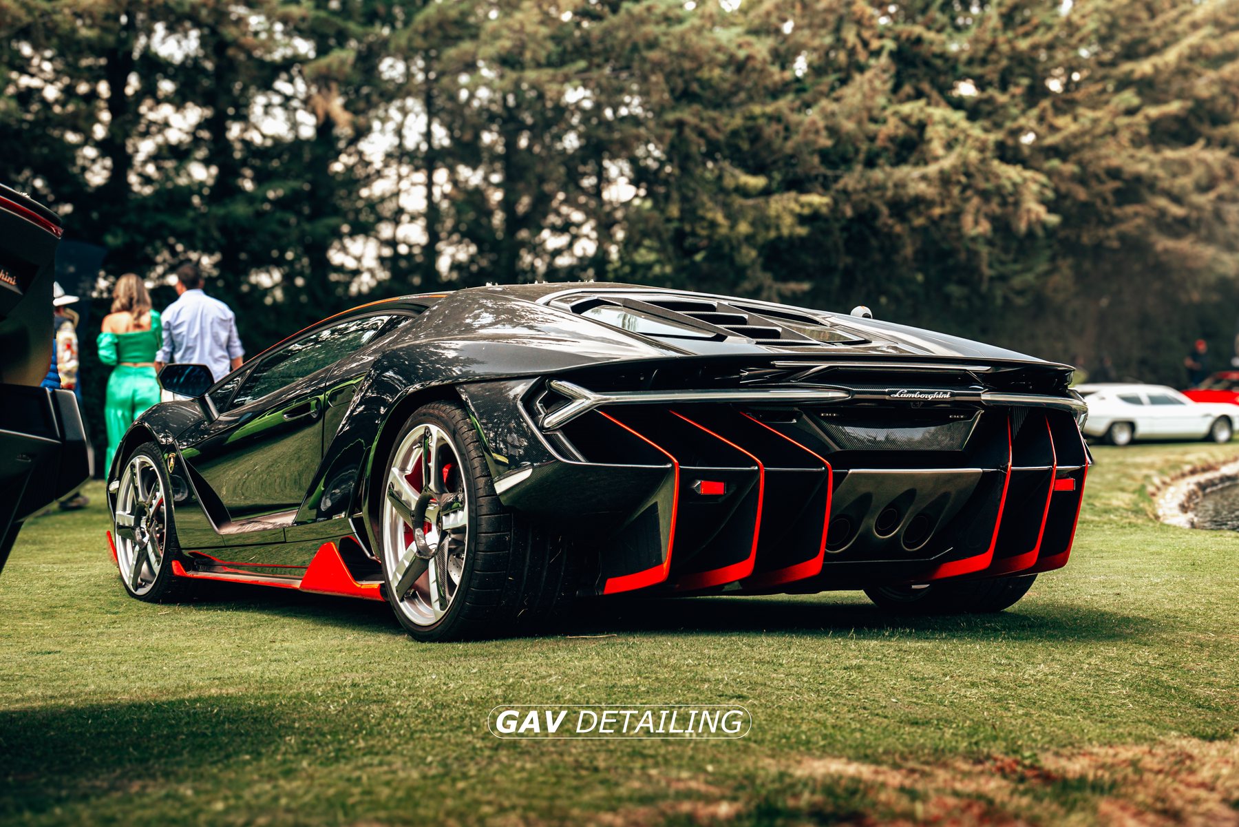 Lamborghini Centenario vista trasera detallado por GAV Detailing
